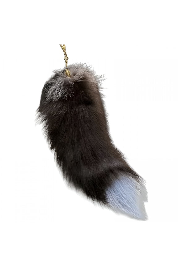 Huge Fluffy Faux Fur Fox Tail Keychain Animal Tail Keychain Fluffy Fur Key Chain Cosplay Costume Handbag Accessory Furry Tail