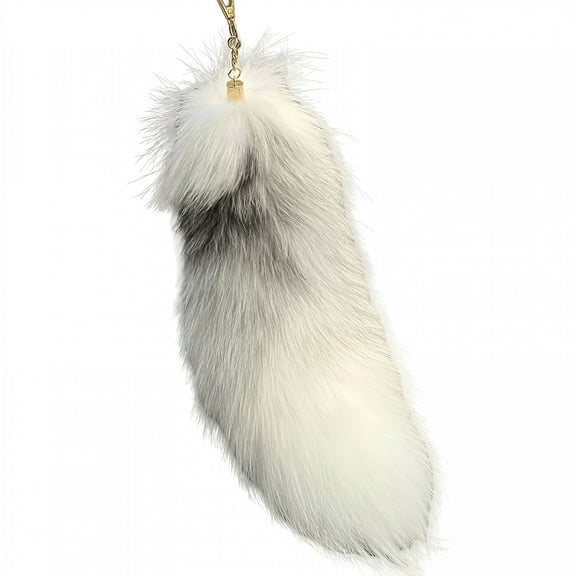 BESTSKY Huge Fluffy Faux Fur Fox Tail Keychain Tail Fox Tail Keychain Cute Animal Tail Keychain Fluffy Fur Key Chain Cosplay Costume Handbag Accessory Furry Tail