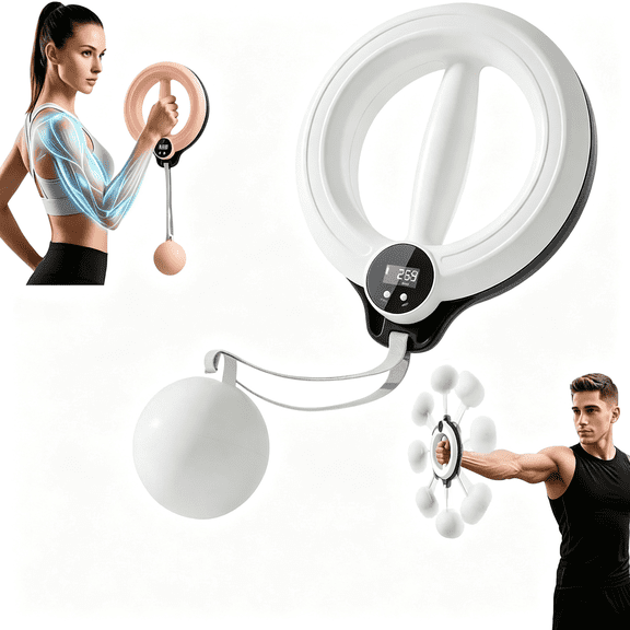 BESTSKY Infinity Hoop 2.0 for Arms and Shoulder,2026 Exercise Equipment Smart Flabby Arm Exerciser with Digital Tracker,360 Hand Crank Forearm Workout for Home Workout Gym