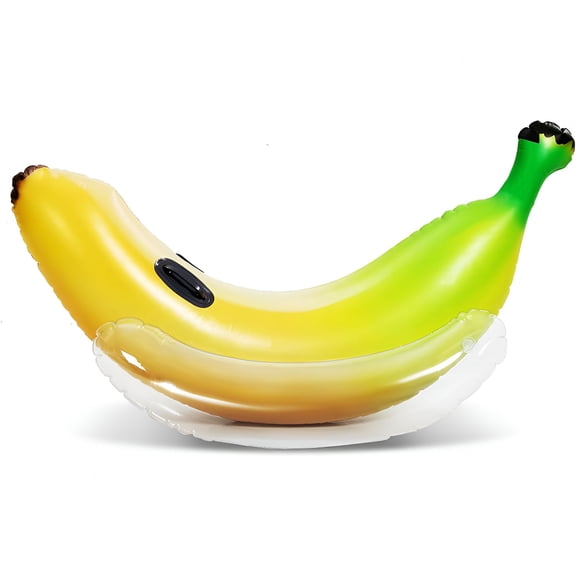 BESTSKY Inflatable Banana Pool Float - Ride on Banana Pool Floats Funny Swimming Pool Party Decorations