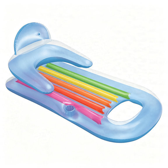 BESTSKY Inflatable Lounge,63" X 33.5",1 Pack Inflatable Tanning Pool (Colors May Vary)