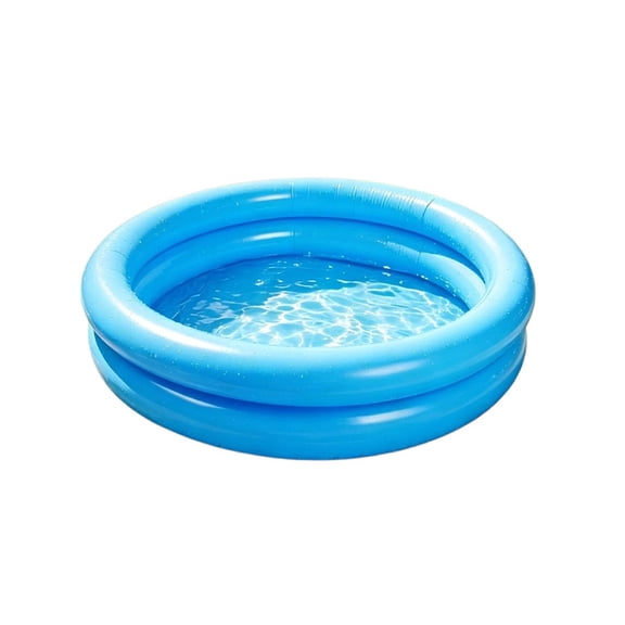 BESTSKY Inflatable Paddling Pool, 23.6 * 19.6 Inch Inflatable Swimming Pool, Family Pools, 2 Ring Inflatable- Paddling Pool Water Toys for Indoor Outdoor Pool(Blue)(Blue)
