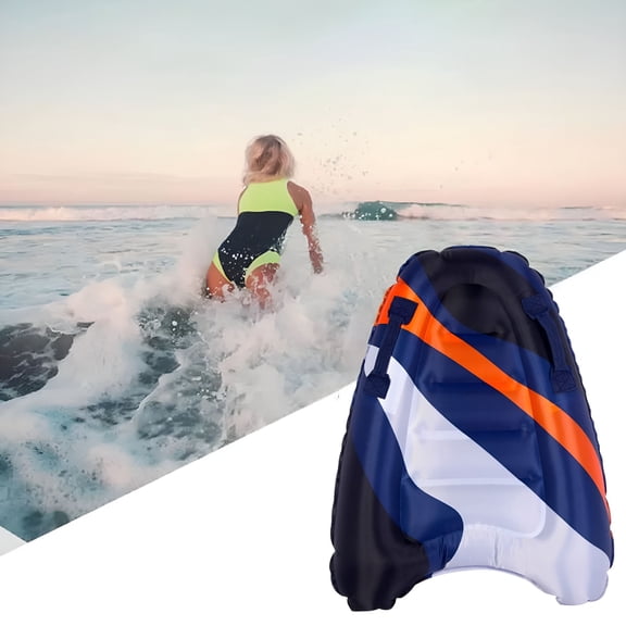 BESTSKY Inflatable Surf Body Board with Handles,Inflatable Surfboard for Beach Lightweight Swim Floating Surfboard for Kids Learning Surfing Multicolor Paddle Board