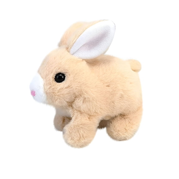 BESTSKY Interactive Bunny Toy,Walking and Talking Easter Plush Stuffed Bunny,Hopping Ears with Car,Educational Toy for Kids
