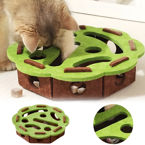 BESTSKY Interactive Cat Puzzle Toy Stimulating Mental Enrichment Game For Indoor Maze With Pet Toys