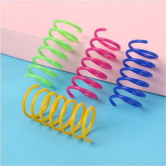 BESTSKY Interactive Cat Spring Coil Toy Set of 36Pcs for Indoor Cats with Assorted Colors 1.8X1X1In Spring Toys for Cats
