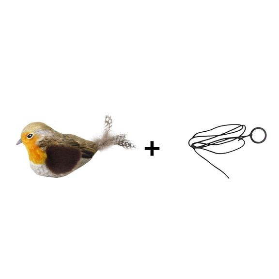 BESTSKY Interactive Cat Toy,Chirping Bird Cat Toy Flapping Wings,Flying Interactive Electric Sparrow Bird (A)