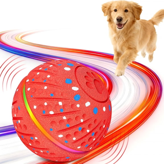 BESTSKY Interactive Dog Ball Toy Smart Moving Bouncing Dog Ball with Rgb Lights, 3 Play Modes Automatic Rolling Dogs Balls for Medium Small Dogs