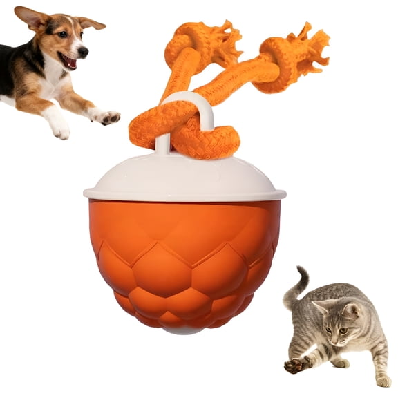BESTSKY Interactive Dog Boredom Stimulating Toy Smart Pet Puppy Ball with Ropes Self Play Moving Dog Ball Automatic Electric Active Rolling Ball Jumping Bouncing Dog Balls Gift