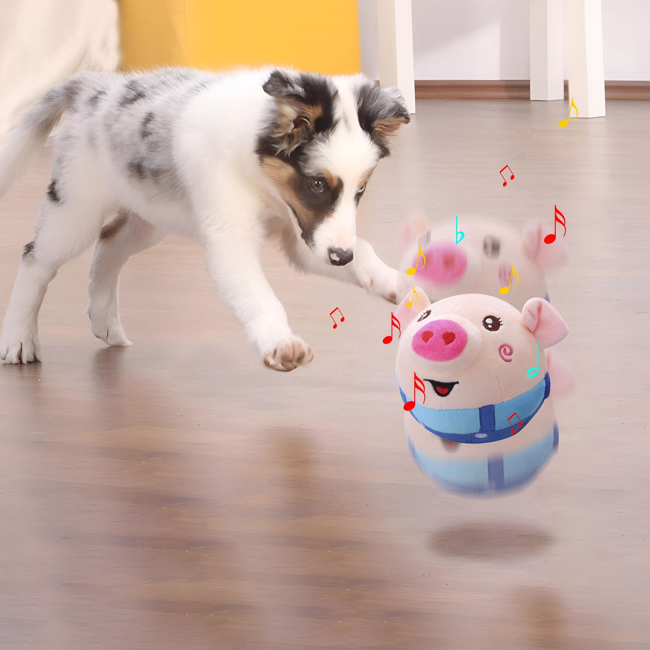 BESTSKY Interactive Dog Toys Pig,Jumping Squeaky Dog Toys with Music ...