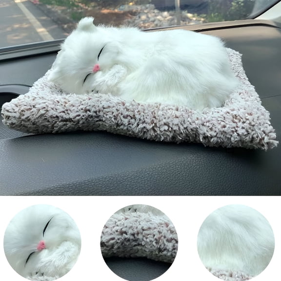BESTSKY Interactive Lifelike Simulation Cat Toy, Realistic Meowing Kitten Plush, Self-Moving Stuffed Animal for Kids Ages 3+