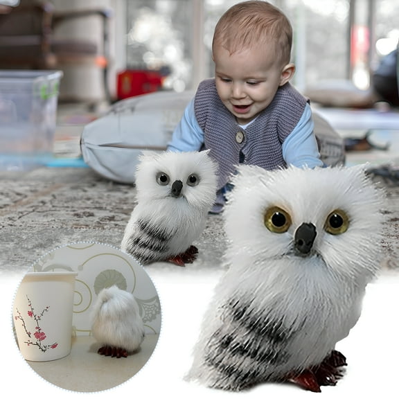 BESTSKY Interactive Plush Toy Cute and Realistic Doll Toy Pet Childrens Decoration Stuffed Animal Toy Lifelike Owl Plush Toy