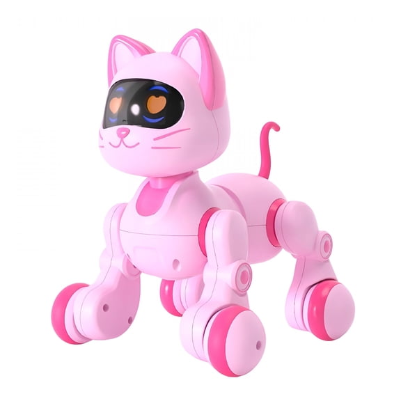 BESTSKY Interactive Robot Cat Toy Realistic Automated Kitty with Sounds and Movements, Soft Plush Companion for Kids, Interactive Cat Toy with Music and Dance Gift for Cat Lovers