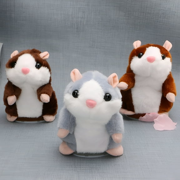 BESTSKY Interactive Talking Hamster Toy, Repeating Plush Pet with Nodding Function, Soft Educational Buddy for Kids