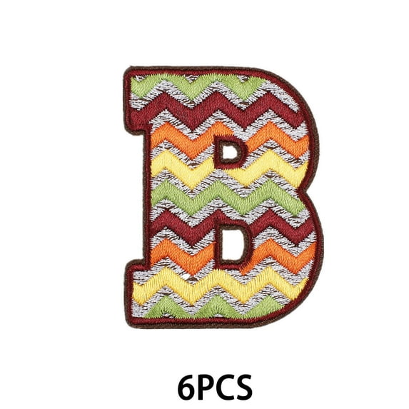 BESTSKY Iron on Patches,Christmas Theme Design Iron on Letters,Long-Lasting Embroidered Effect Letter Stickers,B