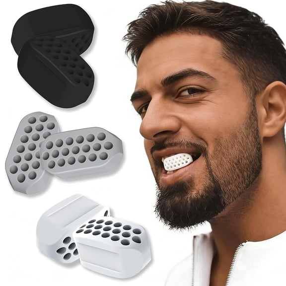 BESTSKY Jaw Exerciser for Man and Woman 3 Resistance Levels (6 Pcs) Bpa Free Silicone Jaw Exerciser Gum Tablets Jaw Trainer & Jaw Exerciser Shaper for Beginner, Intermediate & Advanced Users