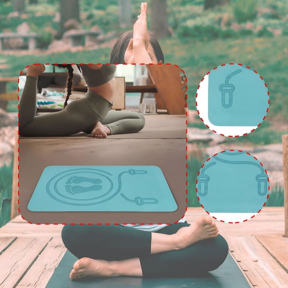 BESTSKY Jump Rope Mat 8mm Thick Anti Slip 60x40 cm for Home Gym Floo Workout Mat Blue