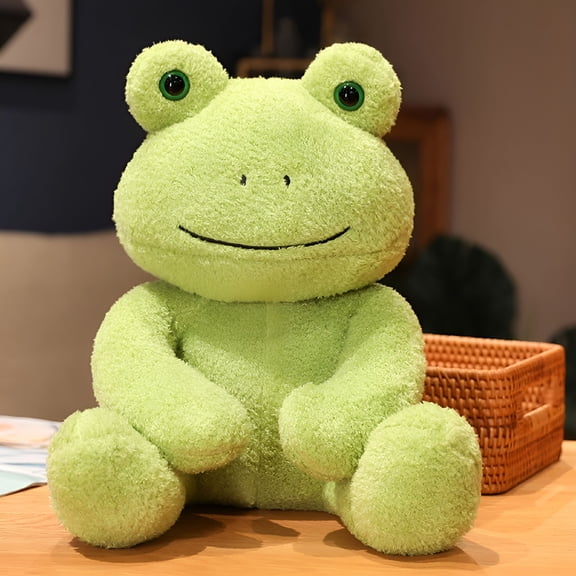 BESTSKY Kawaii Dressing Frog Plush Toy Stuffed Animal Fluffy Frog Figure Doll Soft Pillow Crossbody Bag Sweater Frog For Children Boys Girls Birthday Gifts