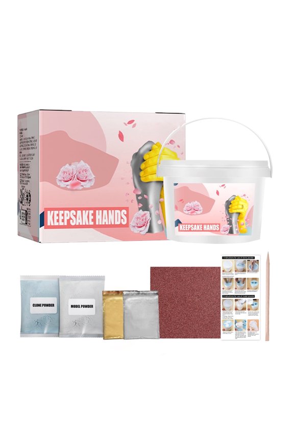 Keepsake Hands Casting Kit Diy Plaster Statue Molding Kit, Hand Holding Craft for Children, Couples, Wedding, Friends, Anniversary Gifts 3D Hand Model Set