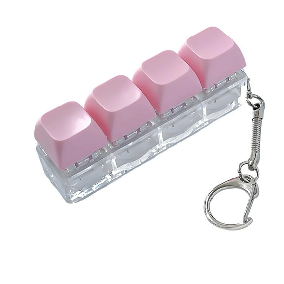 CYFW Keyboard Clicker Fidget Tactile Feedback Clicker Fidget Keyboard Keychain Keychain Fidget Pink