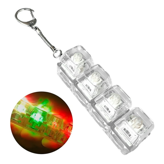 CYFW Keyboard Clicker Fidget Silent Stress Relief,LED Light Keyboard Fidget Toy,Fidget Keychain