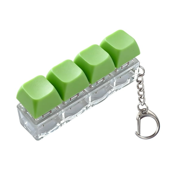 CYFW Keyboard Clicker Fidget Toy,Fidget Keychain LED Lights,Stress Relief,Keyboard Fidget,Green