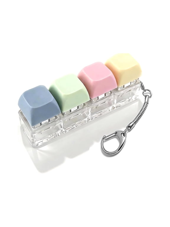 Keyboard Fidget Keychain Cute Stress Relief Keychain for Anxiety Backpack Charm Accessory Gift for Friend