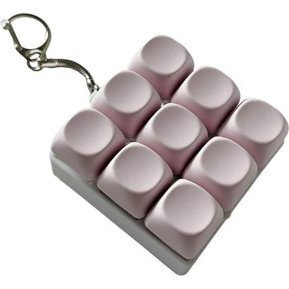 BESTSKY Keyboard Fidget Toy, 9 Keys Fidget Keyboard Keychain, Portable Keyboard Clicker Mini Keyboard Fidget for Adults Kids