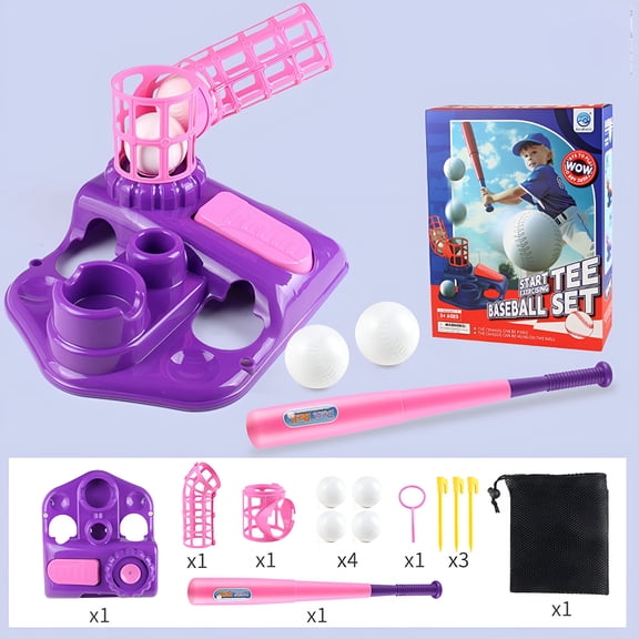 BESTSKY Kids Baseball Pitching Machine Adjustable Outdoor Sports Boys Girls Activities Batting Machine Baseball Thrower Hiking Essentials Camping Gear