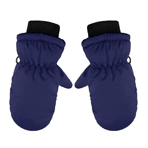 BESTSKY Kids Gloves Elastic Wrist Comfort Kids Gloves Winter Waterproof Outer Defense Gloves for Kids,Blue2