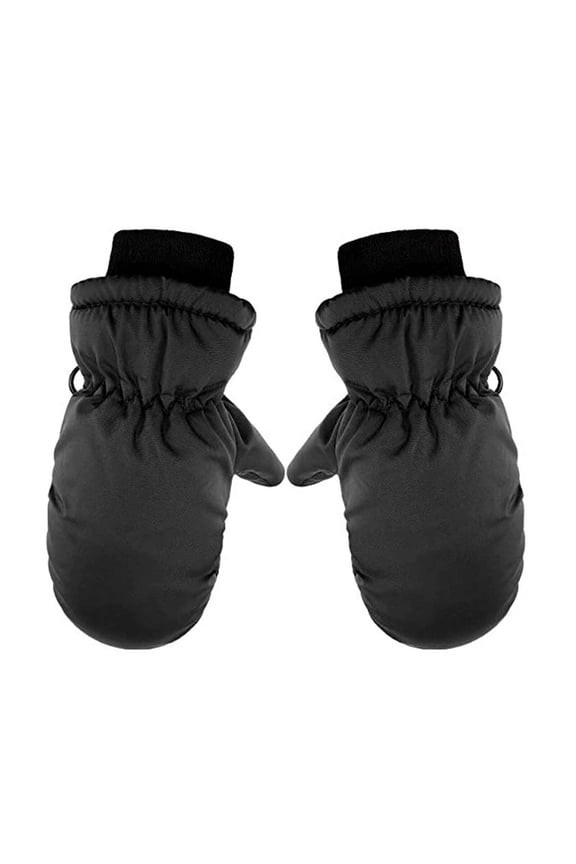 Kids Gloves Waterproof Outer Shield Kids Gloves Winter Anti-Slip Play Gloves for Kids,Black