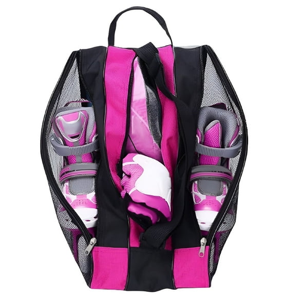 BESTSKY Kids Roller Skate Bag Children Ice Skate Bag Triangle Inline Skate Bag Oxford Cloth Skate Shoes Carry Case Waterproof Skate Tote with Adjustable Shoulder Strap