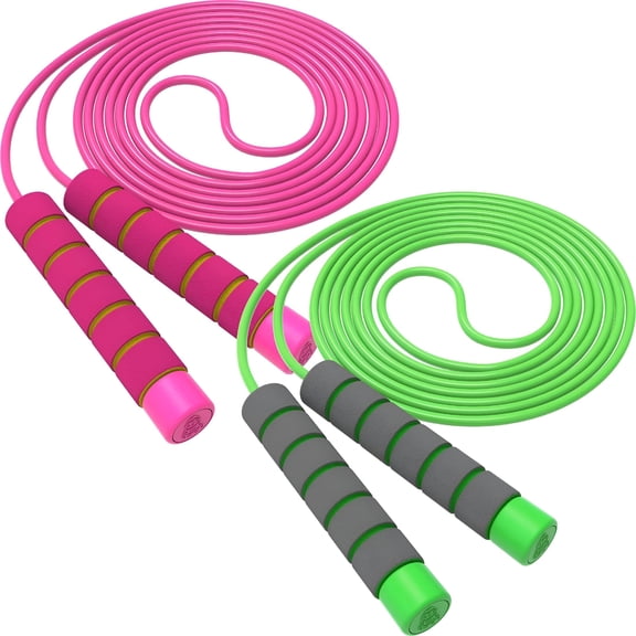 BESTSKY Kids Skipping Rope, Adjustable Skipping Rope For Boys And Girls 3-12 Years Old, School Game Outdoor Activity Fitness Fat Burning Exercises, 240Cm Skipping Rope (2 Packs)