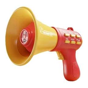 BESTSKY Kids Toy Megaphone with Voice Changer,Fun Sound Effects,Durable Plastic,Red and Yellow Design,Ideal for Ages 3+