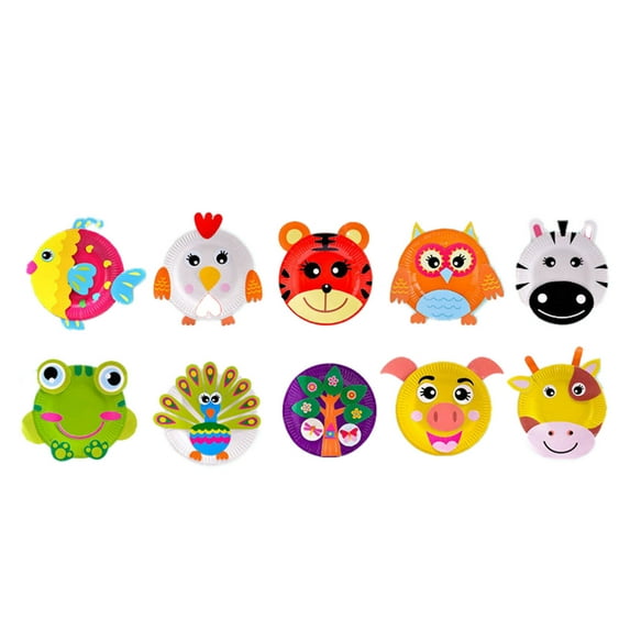 BESTSKY Kids Toys,Creative Paper Plate Art Kit Toys for 4 Year Old Girls,Fun DIY Craft for Kids Unique Gifts for Kids,Style1