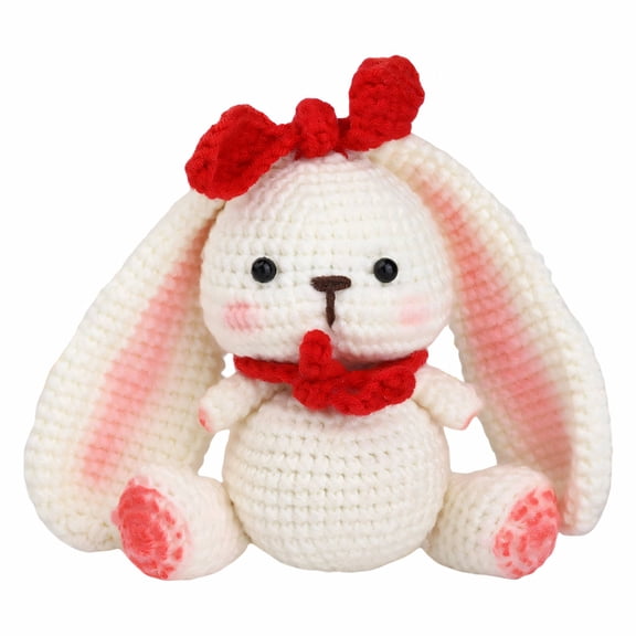 BESTSKY Kids Toys Full Crochet Kit Wobbles Crochet Animal Kit Perfect for Creative Minds Crochet Kit for Beginners Kids Rabbit