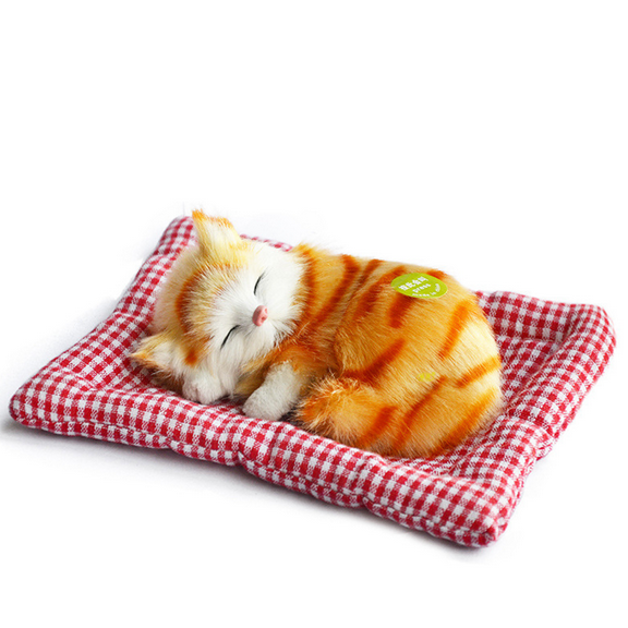 BESTSKY Kitten Plush Toy Natural-Looking Design No Maintenance Needed Super Kitties Toys Safe and Non-Toxic Companionship for All Versatile Gift Kitten Cat Simulation Stuffed Living