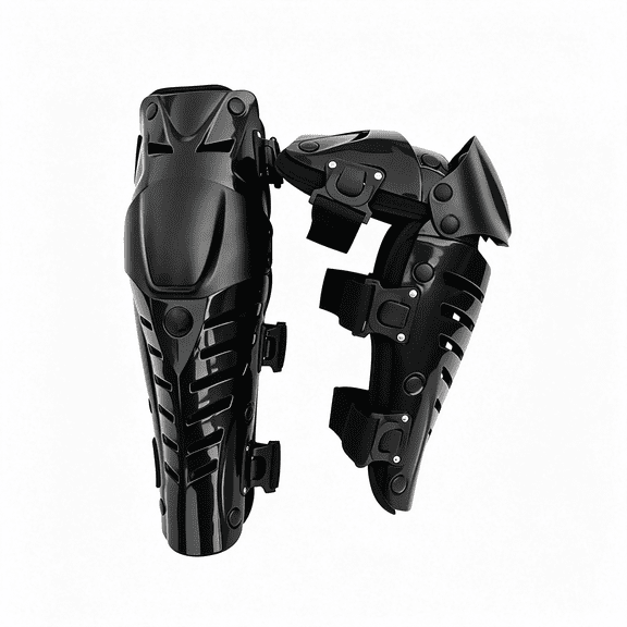 BESTSKY Knee Pads,Adjustable Long Leg Sleeve Gear Crashproof Nonslip Protective Shin Guards for Motorcycle Mountain Biking-1 Pair Shin Pads
