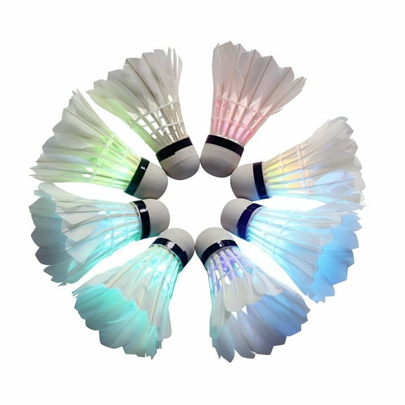 BESTSKY LED Badminton Birdies, Plastic Shuttlecocks Badminton Birdies Dark Night Goose Feather Glow Birdies Lighting Outdoor Indoor Sport Activities