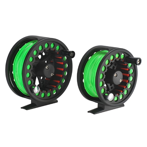 BESTSKY Large Arbor Fly Fishing Reel, Lightweight d Aluminum Alloy Reel with Line, 2+1BB, for Trout and Bass Fishing