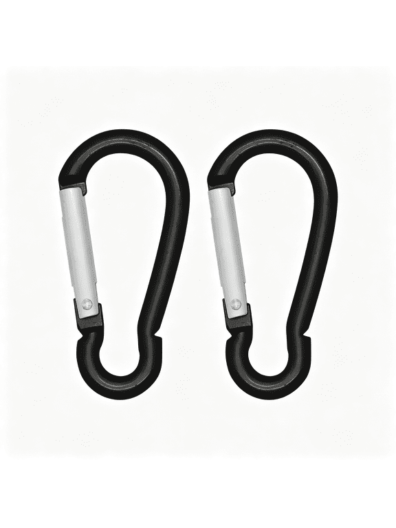 Large Carabiners Keychain 3" Aluminum D Shape Premium Durable D-Ring Carabiner Clip Hook Camping Accessories Snap Link Key Chain Durable Improved Design