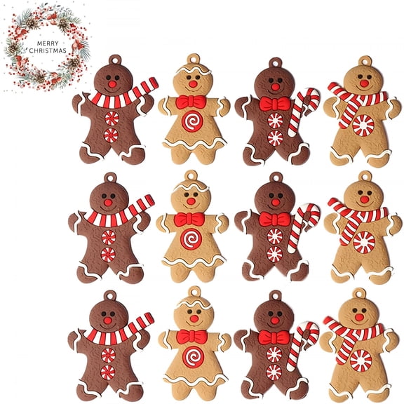 BESTSKY 2026 New Large Gingerbread Man Ornaments Christmas Decor Christmas Tree Ornaments Christmas Tree Decorations Ginger Bread Christmas Tree Decor