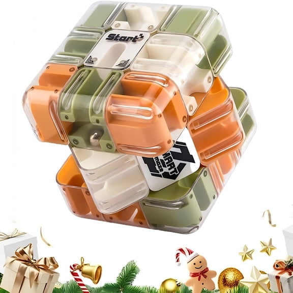 BESTSKY Large Labyrinth 3D Puzzle Maze Cube, Maze Magic Cube & Ball, Brain Training Puzzle, for Stress Relief & Logic Development (1 Pcs)