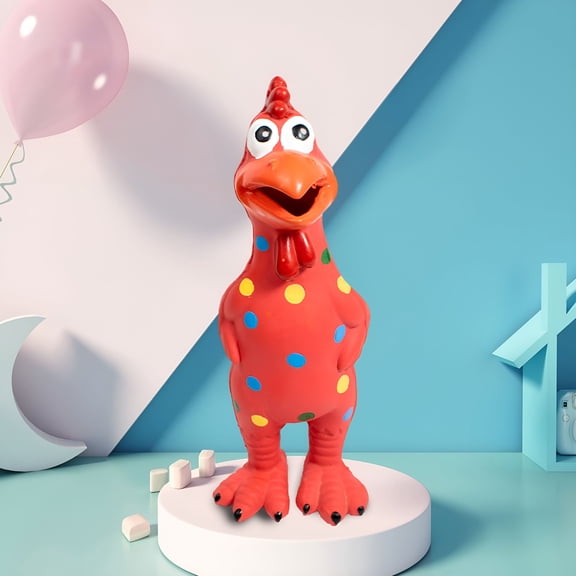 BESTSKY Large Screaming Chicken Dog Toys,Yellow Rubber Chicken,Squeeze Squeaky And Screaming Chicken,Prank Novelty Toy for Kids Or Adults