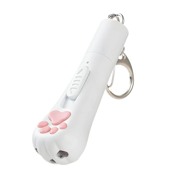 BESTSKY Laser Pointer Cat Toy with 3 Modes & 5 Light Patterns, USB-Rechargeable lazer pointer for cat for Fun Interactive Play, Cat Gifts for Families with Cats, White