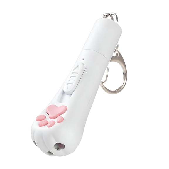 BESTSKY Laser Pointer Cat Toy with 3 Modes&5 Light Patterns,Usb-Rechargeable Laser Pointer for Cat for Fun Interactive Play,Cat Gifts for Families with Cats,White