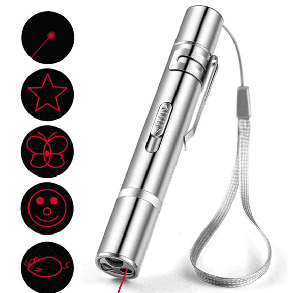 BESTSKY Laser Pointer for Cats,Multi-pattern Interactive Cat Laser Toy,USB Rechargeable Laser Pointer with Fun Shapes for Engaging Playtime,Perfect for Indoor Cats and Kittens