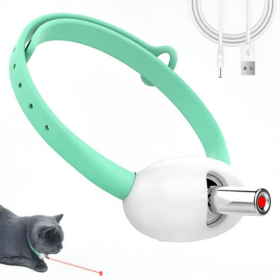 BESTSKY Laser Pointer Collar for Cats, Wearable Automatic Cat Laser Collar Toy, Electric Smart Amusing Collar for Kitten, USB Rechargeable Interactive Cat Toy