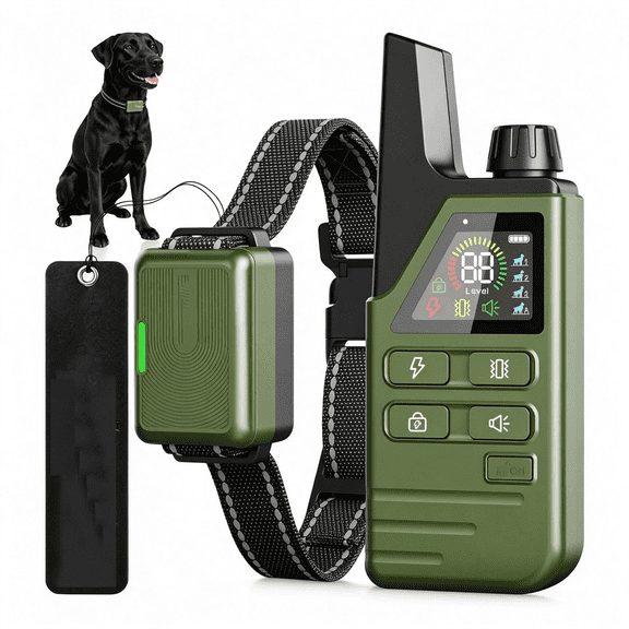 BESTSKY (Latest Version)-Dog Shock Collar with Remote Control,4500Ft Range Shock Collar for Dogs & Training Collar,Waterproof,Beep & Vibration First,Rechargeable for Small Medium Large Dogs