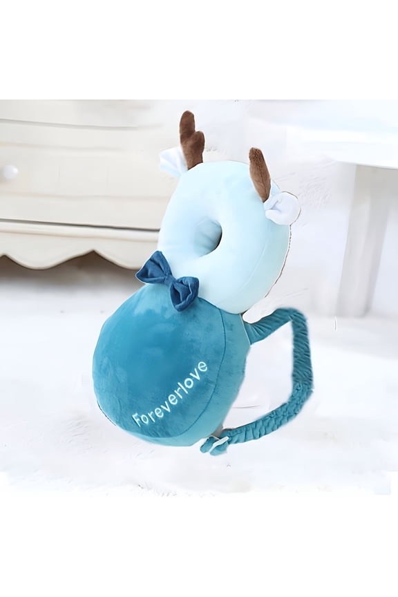 Learning to Walking Backpack Pad Adjustable Headrest Elasticity, Adjustable Animal Plush Toy Youngster Pillow - Soft and Comfy Toy Backpack Pillow, Multi-Color Polyester - Ideal Holiday Gift